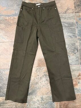 Levi's Dark Olive High-Rise Cargo Jeans